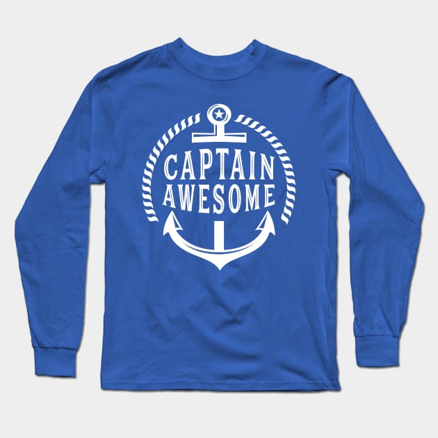 Captain Awesome Long Sleeve T-Shirt by AntiqueImages